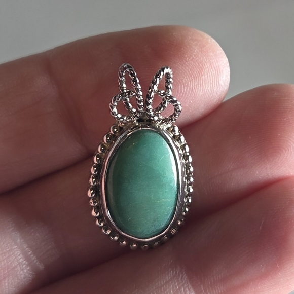 Sterling Silver And Turquoise Pendant - Picture 2 of 3